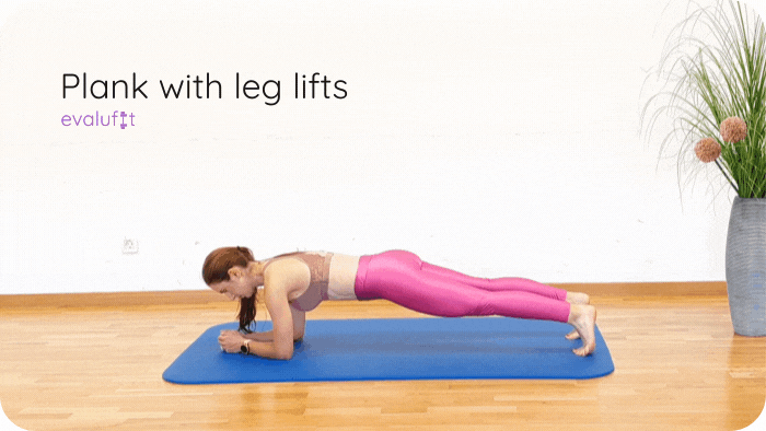 Forearm plank with leg lifts