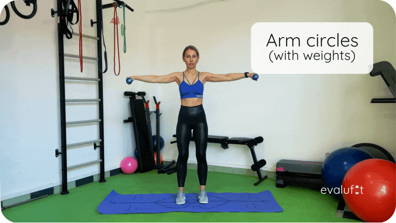 arm circles with weights