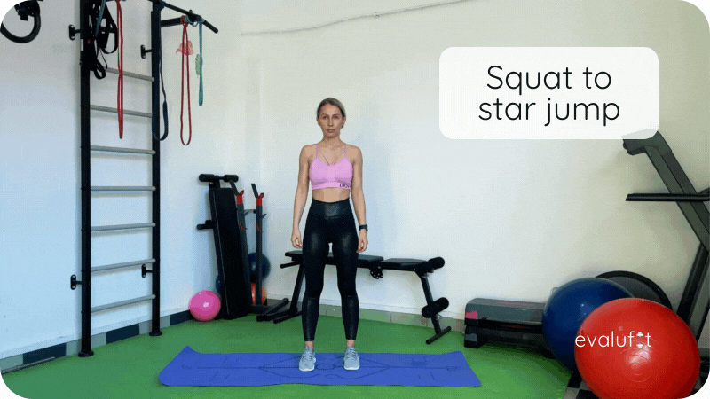 squat to star jump