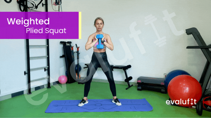 Weighted plied squat