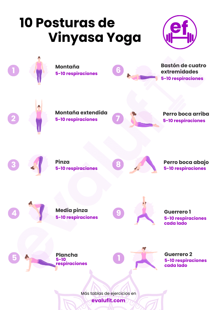 10 posturas de Vinyasa Yoga - Evalufit PDF